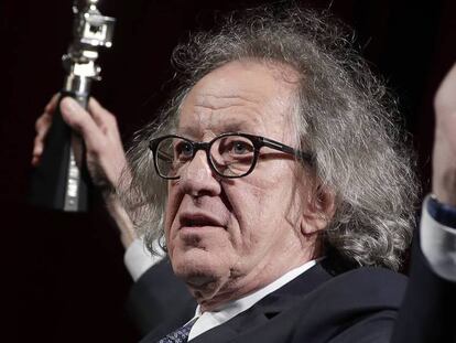 Geoffrey Rush recoge un premio especial en la última Berlinale.