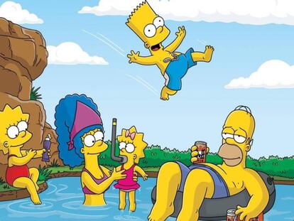 Imagen promocional de 'Los Simpson'. En vídeo, el tráiler de 'Los Simpsons: La película'.