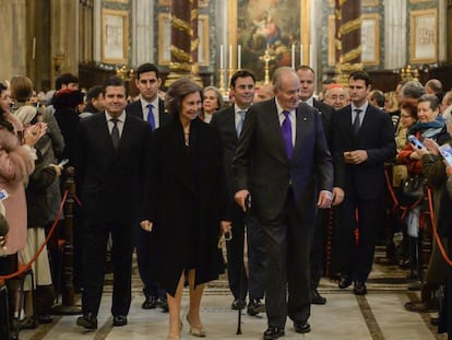 Inauguración de la iluminación de la Basílica de Santa María la Mayor en Roma con los Reyes Don Juan Carlos y Doña Sofía.