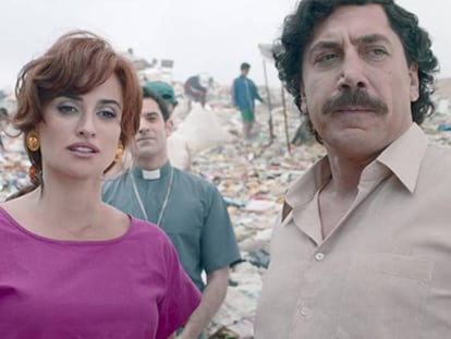 Penélope Cruz, como Virginia Vallejo, y Javier Bardem, como Pablo Escobar, en 'Loving Pablo', de Fernando León de Aranoa. En vídeo, el tráiler de la película.