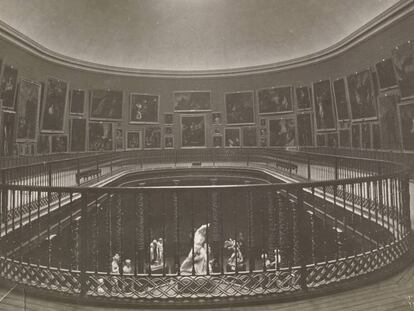 Sala Isabel II (hacia 1879), espacio, que hoy solo tiene una altura, en el que se exponen 'Las meninas' y otras obras de Velázquez.