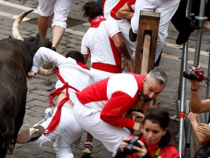 Watch the video of the Friday morning run in Pamplona.