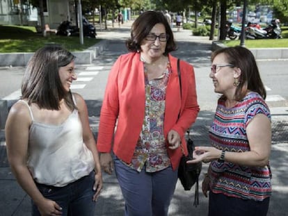 Entrevista a tres profesoras de filosofía. Desde la izquierda, Soledad Hernández, María José Guerra y Esperanza Rodríguez.