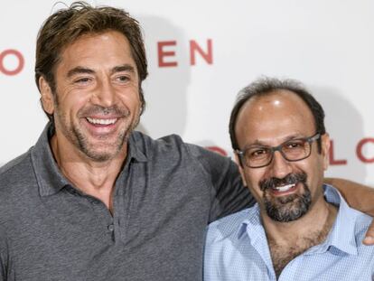 Javier Bardem y Penélope Cruz, el miércoles en Madrid.