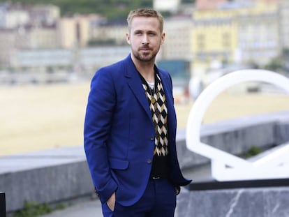 Ryan Gosling, en San Sebastián en la presentación de 'El primer hombre'.