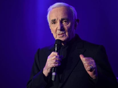 Aznavour en un concierto en 2017.