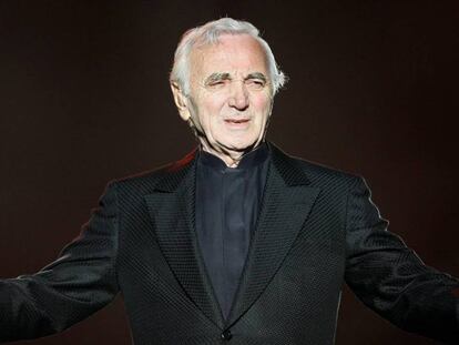 Charles Aznavour en el Festival de Quebec, en 2008.