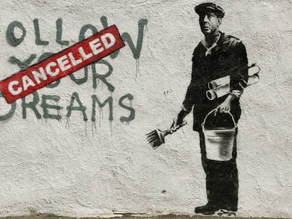 Obras de Banksy, en Boston. / VÍDEO: La destrucción de un obra del grafitero tras ser subastada el 5 de octubre en Sotheby’s.