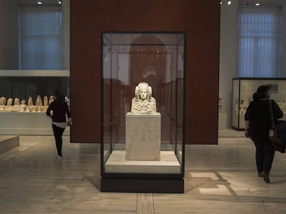 La 'Dama de Elche', en la sala del Museo Arqueológico en la que se expone.