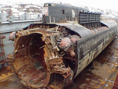 Restos del submarino ruso 'Kursk'. En el vídeo, trailer de la película.