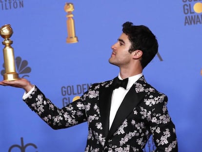 Darren Criss, ganador del Globo de Oro al mejor actor de miniserie por 'El asesinato de Gianni Versace'.