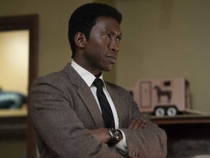 Mahershala Ali en un momento de 'True Detective' En vídeo, tráiler de la tercera temporada del 'True Detective'.