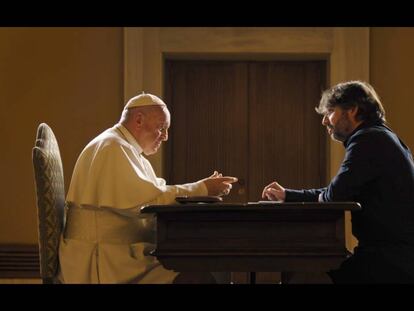 El papa Francisco y Jordi Évole. En vídeo, un extracto de la entrevista de Jordi Évole al Papa Francisco en 'Salvados'.