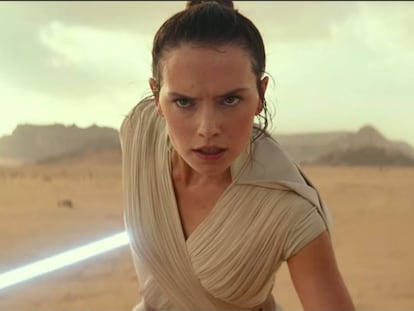 Daisy Ridley, que encarna a Rey, en el tráiler de 'Star Wars IX: The Rise of Skywalker'.