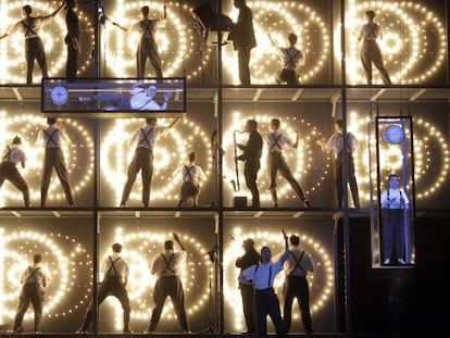 Ensayo de 'Einstein on the Beach', de Philip Glass, en el Dorothy Chandler Pavilion de Los Ángeles en octubre de 2013.