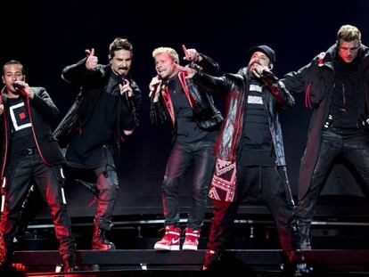 Los Backstreet Boys este lunes en Madrid.