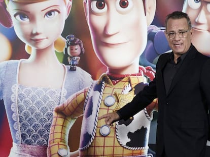 Seqüència de 'Toy Story 4'. En la imatge, Tom Hanks a Barcelona.