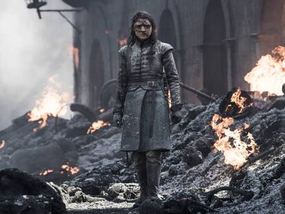 El personaje Arya Stark, en el penúltimo capítulo de 'Juego de tronos'.