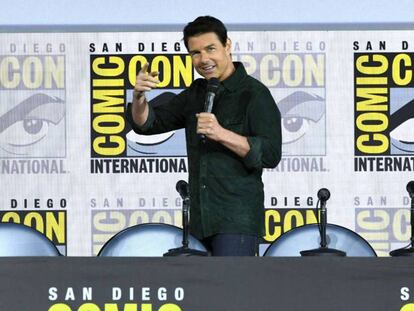 Tom Cruise, en la Comic-con de San Diego, presenta el tráiler de 'Top Gun: Maverick'. En vídeo, el tráiler de la película.
