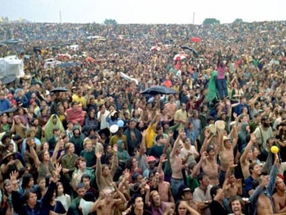 Imagen del Festival de Woodstock, en 1969.