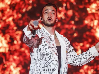 C. Tangana durante su actuación en el FIB el pasado 20 de julio en Benicassim. En vídeo, escucha las canciones más polémicas de C. Tangana.