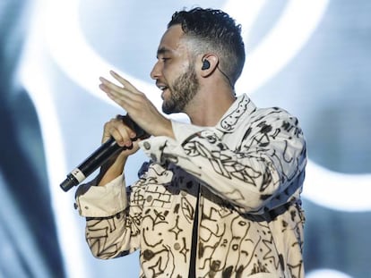 C. Tangana, en un concierto. En vídeo, las canciones que han provocado el veto del artista.