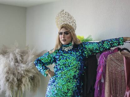 Pablo Guajardo, finalista de 'La Más Draga', en su domicilio de Ciudad de México.