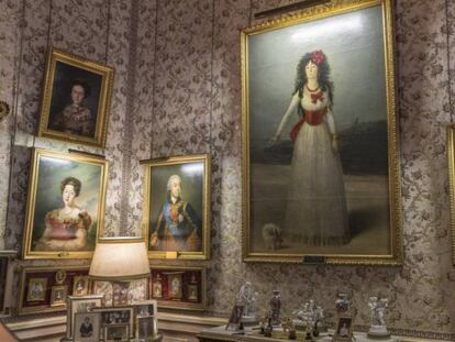 La sala de Goya del palacio de Liria. En vídeo, cita en el palacio con el duque de Alba, un reportaje de EL PAÍS Semanal.