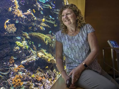 Jo Ruxton, en el Oceanogràfic de Valencia. En vídeo, tráiler de 'A Plastic Ocean'.