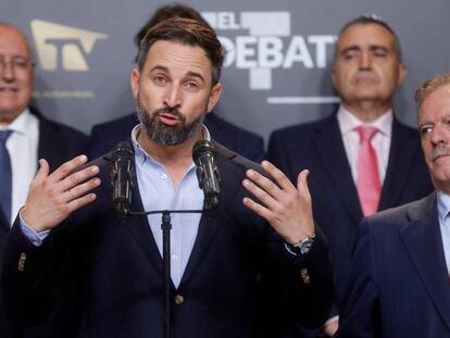 En vídeo, Santiago Abascal, al finalizar el único debate electoral en el que participaron los principales candidatos a la presidencia del Gobierno.
