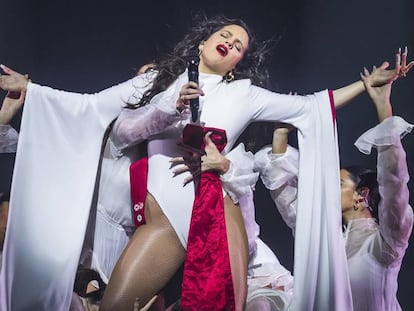 Rosalía, durante el concierto de este martes en Madrid. En vídeo, los mejores momentos.