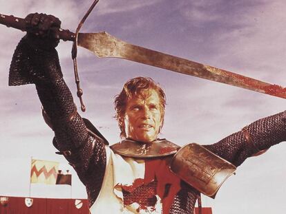 Charlton Heston, en un fotograma de 'El Cid'. En vídeo, el tráiler de la película.