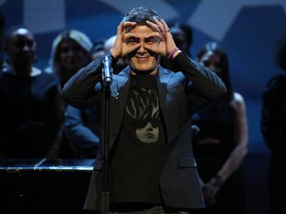 Alejandro Sanz, tras recibir el premio al mejor álbum por '#ElDisco'.