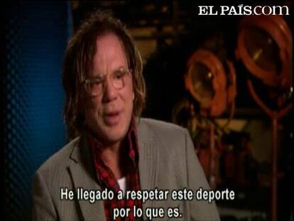 Mickey Rourke: "El director me dijo que me olvidara de ir de marcha"