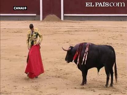 La disposición y las buenas maneras de Cristian Escribano han destacado con una novillada de Guadaira espectacular, pero que no llegó a romper. Casares dejó dos buenas estocadas y Arturo Saldívar apuntó detalles. <a href=" http://www.elpais.com/toros/feria-de-san-isidro/"><b>Vídeos de la Feria de San Isidro</b></a>