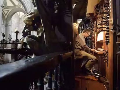 Ensayo para el concierto en la catedral del DF.