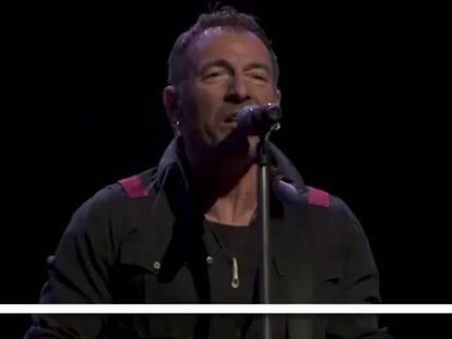 Bruce Springsteen en una actuación.