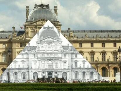 El artista urbano JR ‘borra’ la pirámide del Louvre