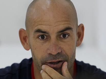 Paco Jemez, en las instalaciones del Rayo.