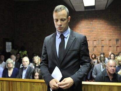 Pistorius, durante el juicio.