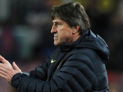 Jordi Roura, durante el partido ante el Sevilla.