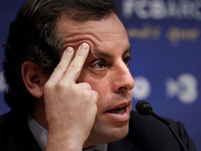 Rosell, durante la rueda de prensa.