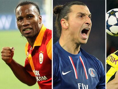 Drogba, Ibrahimovic y Lewandowski.