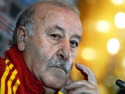 Del Bosque, durante la rueda de prensa.