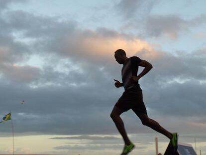 Bolt se exhibe en Copacabana