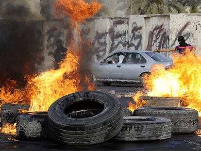 Protestas el domingo al oeste de Manama.