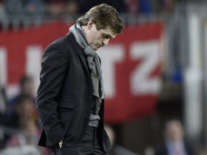 Vilanova, durante el partido.