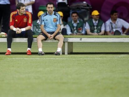 Casillas y Xavi, en la pasada Eurocopa.