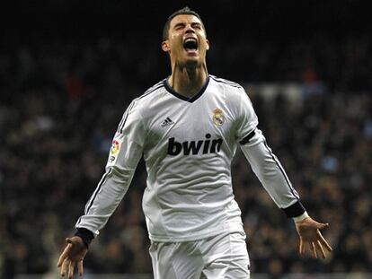 Cristiano celebra un gol ante el Atlético
