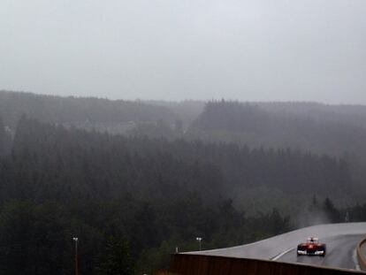 La lluvia suele hacer acto de presencia en Spa.